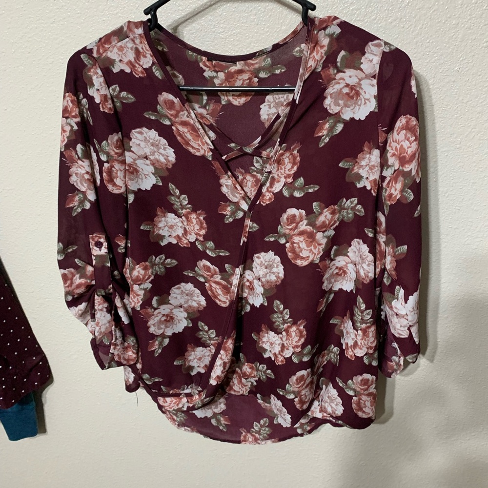 Violet flower blouse